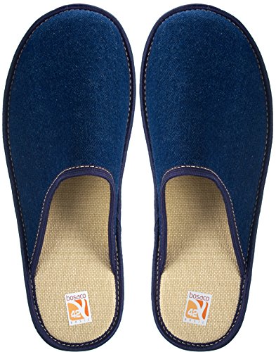 Bosaco - Zapatillas de estar por casa de Material Sintético para hombre Multicolor azul vaquero