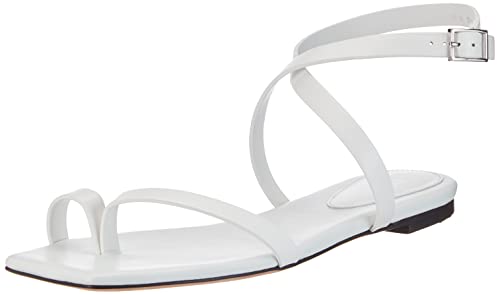 BOSS Lily Flat Inf-C, Sandalia Mujer, Open White114, 37 EU