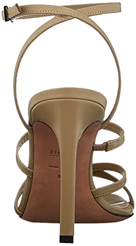 Boss Lily Sandal 90-C, Sandalia con talón Mujer, Medium Beige266, 40 EU