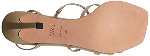 Boss Lily Sandal 90-C, Sandalia con talón Mujer, Medium Beige266, 40 EU