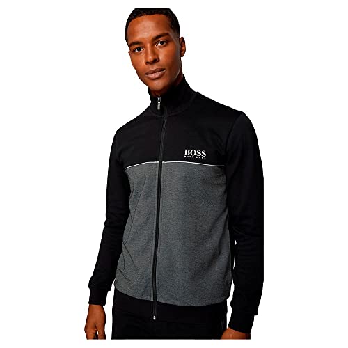 BOSS Tracksuit Jacket Chaqueta con Cremallera, Negro1, L para Hombre