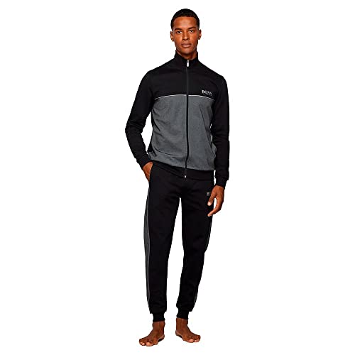 BOSS Tracksuit Jacket Chaqueta con Cremallera, Negro1, L para Hombre