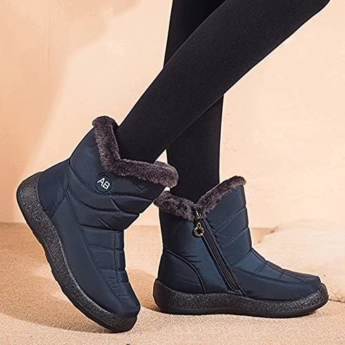 Botas De Nieve Mujer botas con pelo por dentro mujer botas altas mujer tacon zapatos de mujer invierno botas frio mujer bota militar mujer botas ancho especial bota cowboy mujer