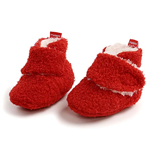 Botas para Bebés, TMEOG Botines de Lana para Bebés Recién Nacidos Zapatillas para Pequeños Primeros Pasos para Bebés y Niños Calcetines Cálidos de Invierno Zapatos