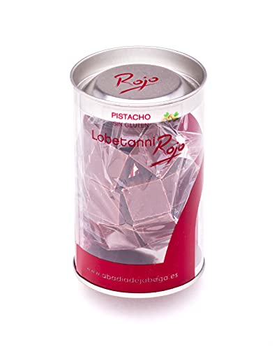 Bote Bombones Pistacho Chocolate Artesano Gourmet "Lobetanni Rojo" 125g