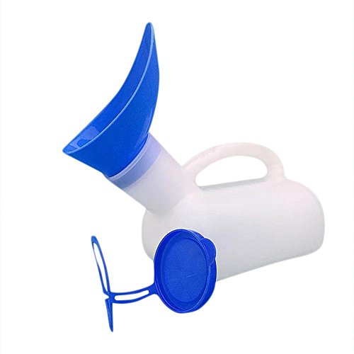 Botella de orinal unisex con tapa, 1000 ml, portátil macho hembra universal para botella de orinal Pee Collector de camping viaje inodoro.