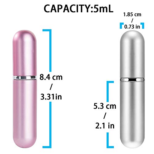 Botella de perfume recargable de 5 ml – Mini atomizador de perfume para viaje – Botella de spray portátil vacía