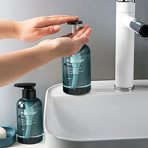 Botellas vacías con bomba 3 piezas de 300/500 ml de plástico recargable dispensador de almacenamiento de líquidos para loción champú lavado corporal crema soporte de gel de ducha..