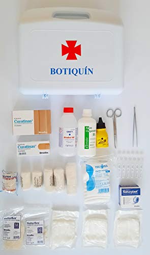 Botiquin maletin primeros auxilios con dotacion (medidas 310 x 270 x 80 mm.)