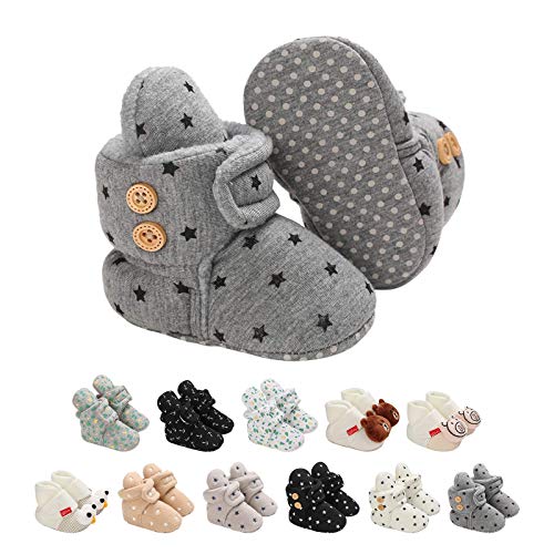 Botitas y Patucos para bebés, Lindo Dibujos Animados Invierno Animal Calentar Casa Antideslizante Suela Zapatillas Regalo para Bebés de 0 a 18 Meses