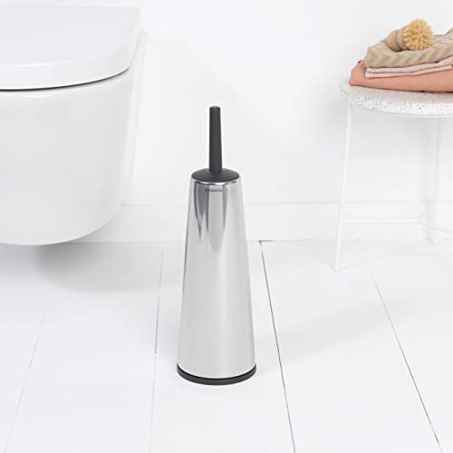 Brabantia 414640 - Portaescobillas WC, agarradera de plástico, Acero Brillante