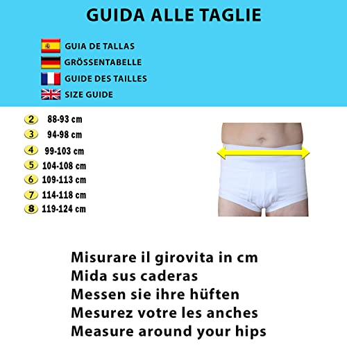 Braguitas hernia inguinal hombre Slip para hernia Cinturón para soporte cinturón hernia hombre Made in Italy (8° (56/58), negro