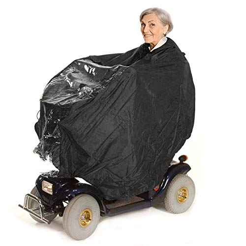 BRAMBLE Poncho de Lluvia Universal Para Scooter de Movilidad y Silla de Ruedas Eléctrica - con Capucha y Panel Transparente