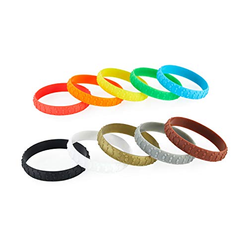 BRANDWINLITE - Pack de 3 Pulseras de Goma de Silicona, Especial para Amantes del Ciclismo, Uso en Carreras, Fiestas, construcción de Equipos y Casual