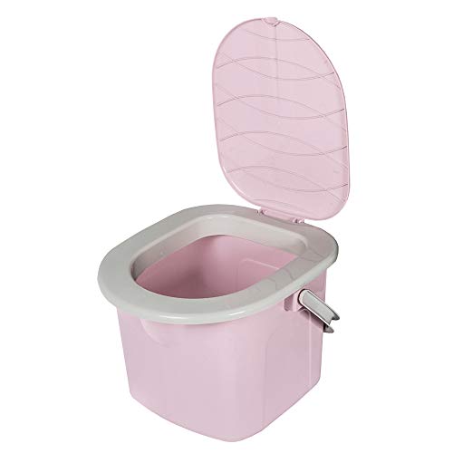 BranQ - Home essential Mobile Toilette Inodoro portátil para Camping, Unisex Adulto, Rosa, 15,5l