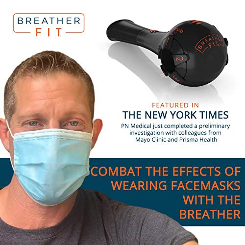 Breather Fit - Entrenador Muscular Respiratorio para Inspación/Expiración | Entrenador Pulmonar y Condición Física