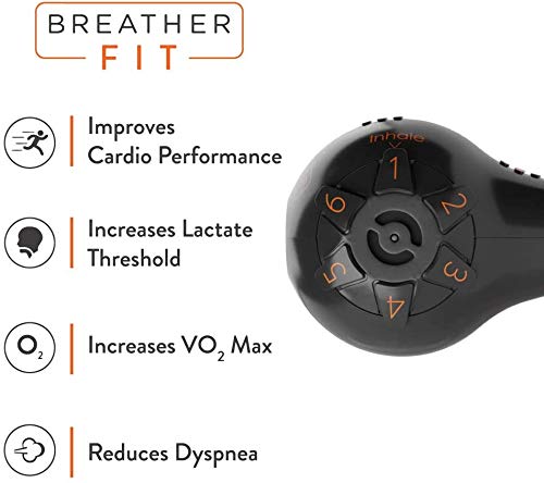 Breather Fit - Entrenador Muscular Respiratorio para Inspación/Expiración | Entrenador Pulmonar y Condición Física