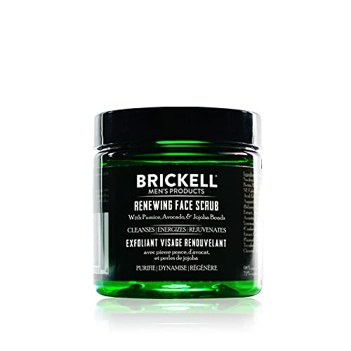 Brickell Men’s Products – Crema Exfoliante Facial Renovadora para Hombres – Crema Facial Exfoliante Natural y Orgánica – 59 ml