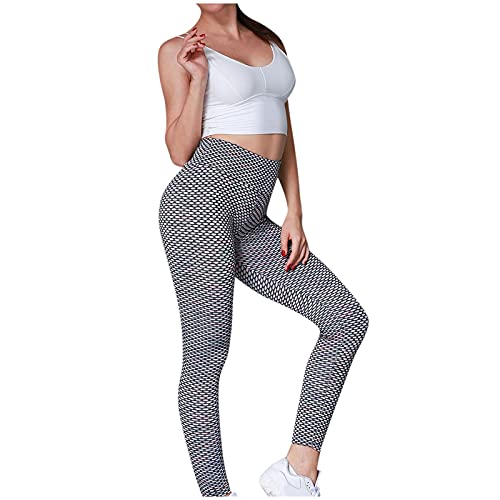 Briskorry Honeycomb - Mallas deportivas para mujer, sin costuras, para yoga, opacas, cintura alta, leggings push up para correr, ejercicio, ciclismo, fitness