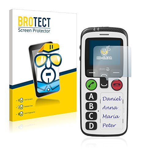 BROTECT Protector Pantalla Compatible con Doro Secure 580 Protector Transparente (2 Unidades) Anti-Huellas