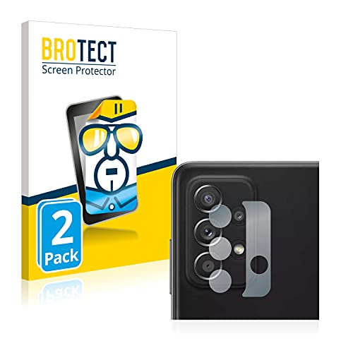 BROTECT Protector Pantalla Compatible con Samsung Galaxy A52 5G (SÓLO Cámara) Protector Transparente (2 Unidades) Anti-Huellas