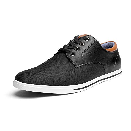 Bruno Marc RIVERA-01 Zapatos de Cordones Oxfords para Hombre Negro 41.5 EU/8.5 US