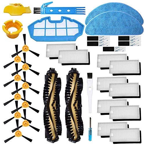 BSDY YQWRFEWYT Repuesto para Cecotec Conga Excellence 990 Robot Aspirador Kit de Accesorios Cepillo Principal Filtro Hepa, Cepillo Lateral (Set 1)