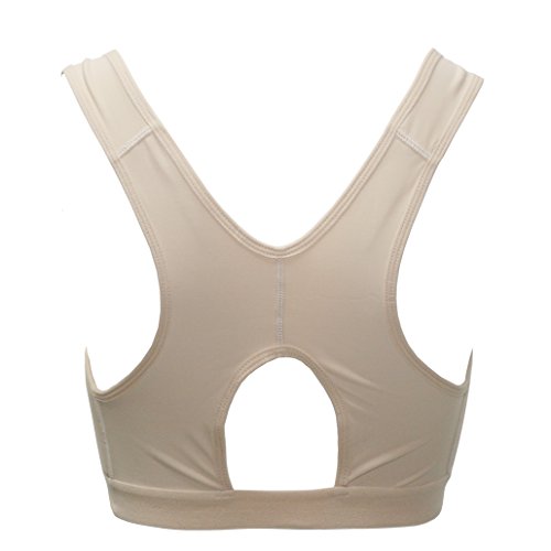 Bslingerie® Sujetador con cierre frontal para mujer después de la cirugía., Beige (corte alto)., XXL