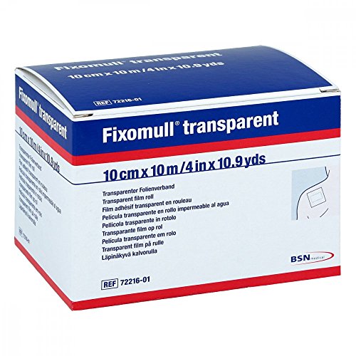 BSN Medical Fixomull - Cinta adhesiva (10 m x 10 cm), transparente