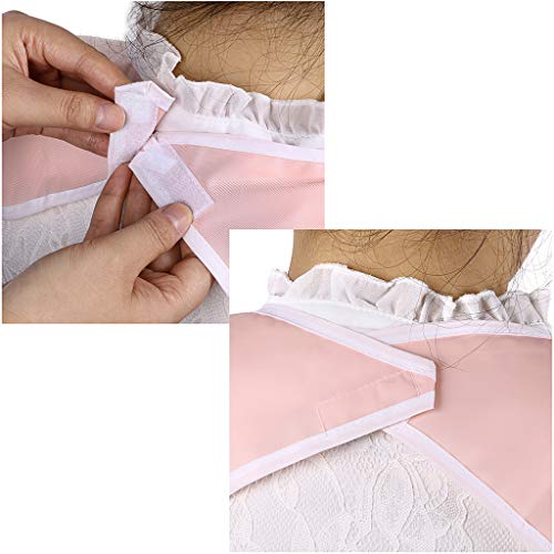 BTSKY 4Pcs Baberos Reutilizables Impermeables para Adultos, Lavables, Protectores para Comida, Protector de Ropa con Recogedor de Migas Varios Colores