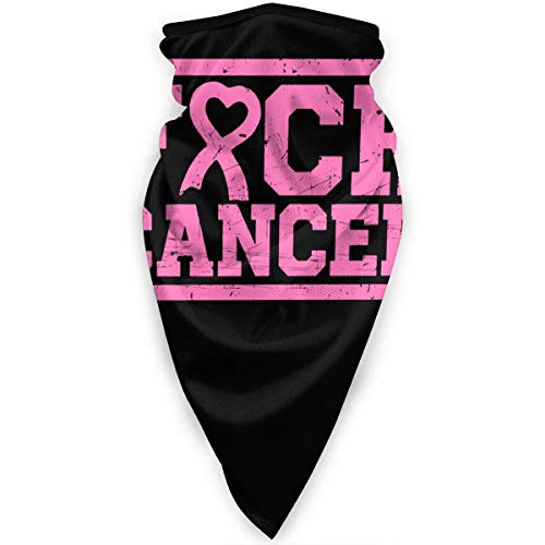 Bufanda Facial Hombre Mujer Pasamontañas FCK Cáncer Cáncer De Mama Pink Ribbon Cuello Pañuelo Protección UV Polainas De Cuello Durable Pañuelo De Cabeza para Ciclismo Correr Caza