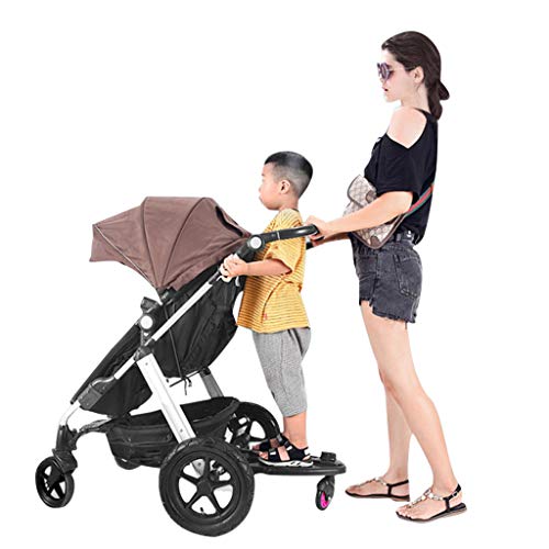 Buggy Board con ruedas, con adaptador para Cochecito, con asiento extraíble, para niños de hasta 20 kg