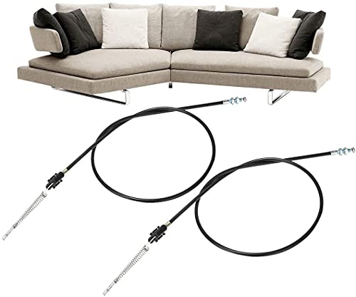 Cable de Sofá y Sillón Reclinable Relax Palanca de Liberación del Sofá - Longitud Total Aprox.94 cm por Poweka (2 Piezas)