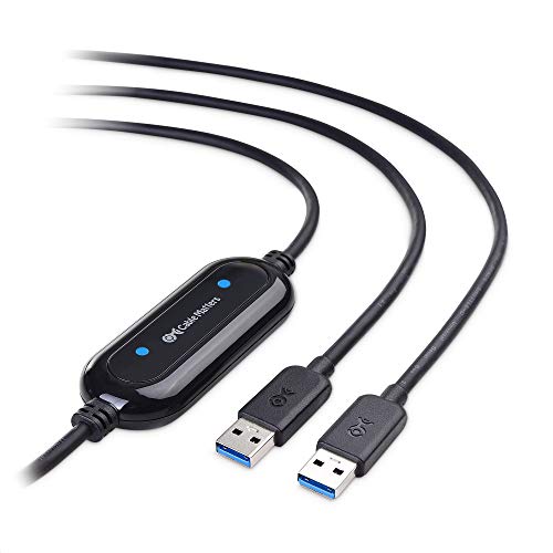 Cable Matters Cable PC a PC 2m (Cable Transferencia USB para PC, Cable Datos USB 3.0) Compatible con Windows y Mac - con código de Registro para Easy Computer Sync - 2 Metros