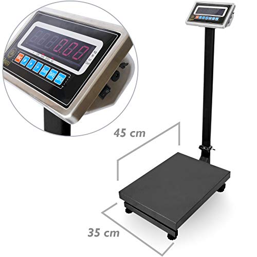 Cablematic - Balanza industrial de plataforma 35x45cm báscula 200Kg