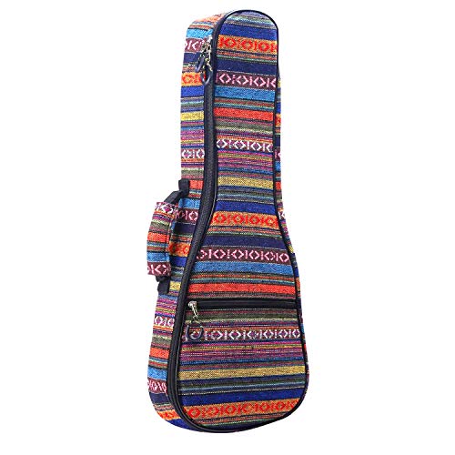 CAHAYA Funda Ukelele Concierto 23 Pulgadas Bolsa Acolchada Ukelele con Correas de Relleno de 9 mm Estilo Bohemio Vintage Modelo CY0131-2