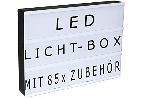 Caja de luz LED con Letras/símbolos, Funciona con Pilas, lámpara Decorativa