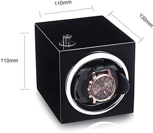 Caja de Reloj Gabinete de Reloj Mecedo Watch Shaker Classic Automatic Mechanical Watch Motor Shaker Red Orange Negro Mostrar Joyería Caja de Almacenamiento Adecuado para Relojes mecánicos Aorsams