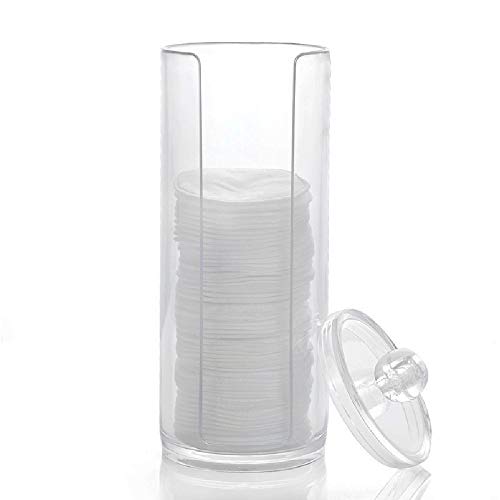 Cajita de Almacenaje de para Bastoncillos de Algodón,Organizador Maquillaje,Elegante Organizador de Baño de Plástico,para Bastoncillos y Bolas de Algodón, Transparente(2 pcs)