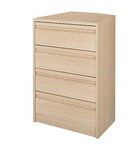 Cajonera para Armario montada postformado Haya c de 4 cajones de 90 Ancho x 50 Fondo x 72,8cm de Altura