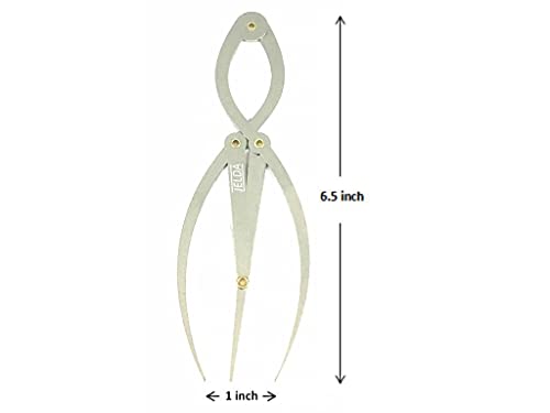 Calibradores con estuche - Medianos 6.5in (16.5 cm) |Diseño curvo de 3 puntas de mayor calidad |Ideal para tatuajes, obras de arte y diseño |Calibrador de Fibonacci |Calibradores de proporción áurea