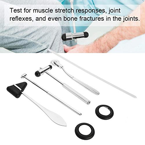 Calistouk Martillo neurológico 5 pcs para músculos reflejos Kit de diagnóstico médico para el cuidado de la salud multifuncional Percusor