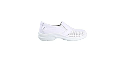 Calzado para Profesionales Fabricado en Piel LUISETTI Zapato Sanitario 0029 Monaco Talla 36 Color Blanco