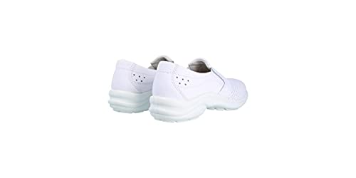 Calzado para Profesionales Fabricado en Piel LUISETTI Zapato Sanitario 0029 Monaco Talla 36 Color Blanco