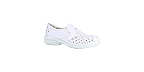 Calzado para Profesionales Fabricado en Piel LUISETTI Zapato Sanitario 0029 Monaco Talla 36 Color Blanco