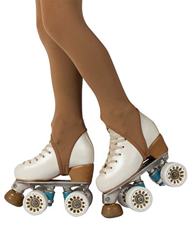 CALZITALY Medias Con Estribo Para Niña | Patinaje Artístico | Professional Skating | Natural | 70 Den | 6, 8, 10, 12 Años | Calcetería Italiana | (10 Años, Caramelo)