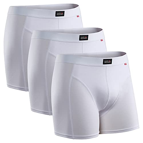 Calzoncillos Bóxers de Algodón para Hombre, Ropa Interior, Elásticos, Ultrasuaves, Comodidad Superior, Corte Clásico, Ajustados, Negro, Gris, Azul Marino, Multipack, Pack de 3 (Blanco, X-Large)