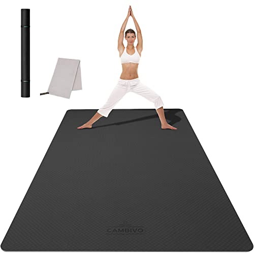 CAMBIVO Esterilla Deporte Grande, Esterilla Yoga 122cm Ancho, Colchoneta Gimnasia, Esterilla Fitness, Yoga Mat para Ejercicio en Casa, Gimnasio, Pilates, Gym