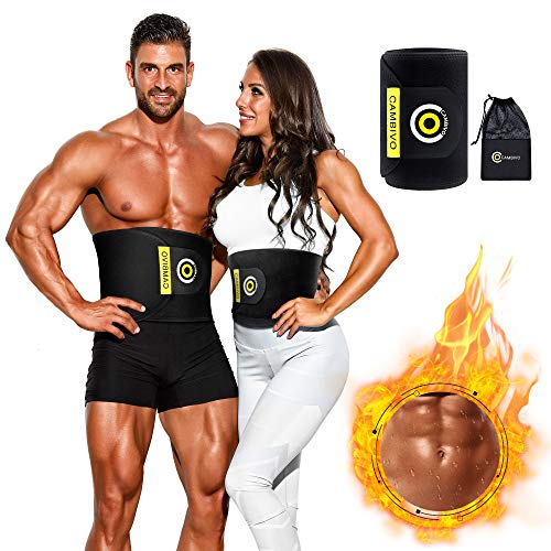 CAMBIVO Faja Reductoras Mujer y Hombre, Fajas Reductoras Abdomen, Faja Lumbar Mujer Ajustable para Deporte, Aumento de Sudor, Sweat, Gimnasio, Ejercicio Abdominales en Casa