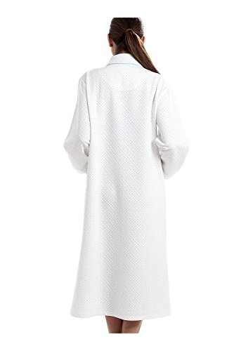 Camille Mujer Azul Punto Blanco Housecoat 46-48